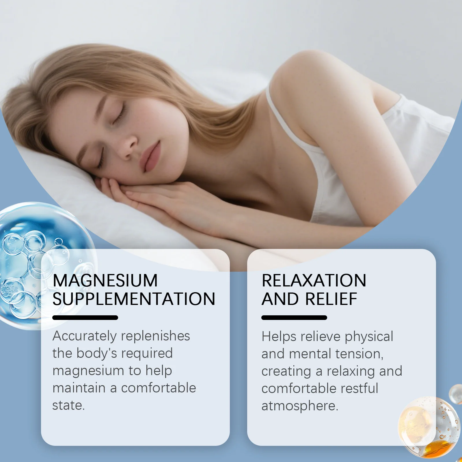 Magnesium Cream Sleep Support Relax Moisturizer Keep Skin Soft Smooth Relieve Muscle Soreness Fall Asleep Nighttime Body Lotion