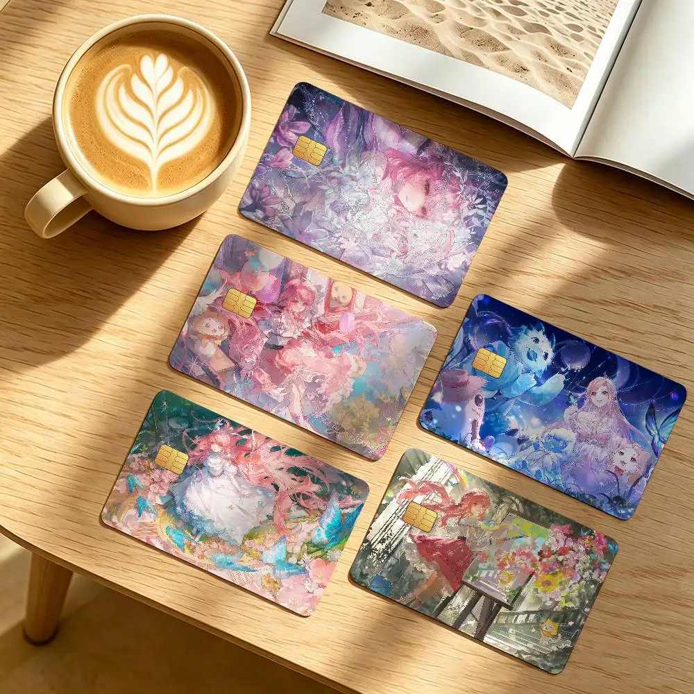 Game Infinity Nikki Credit Card Public Transportation Cards Protective Sticker Waterproof Card Face Decoration 4PCS