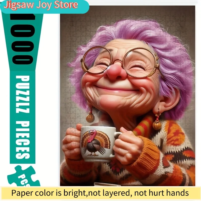 

Adorable Grandmother, 1000pcs Puzzle Game - an Intellectual Challenge Game, Fun for Family Interaction, Advanced Skill Level,