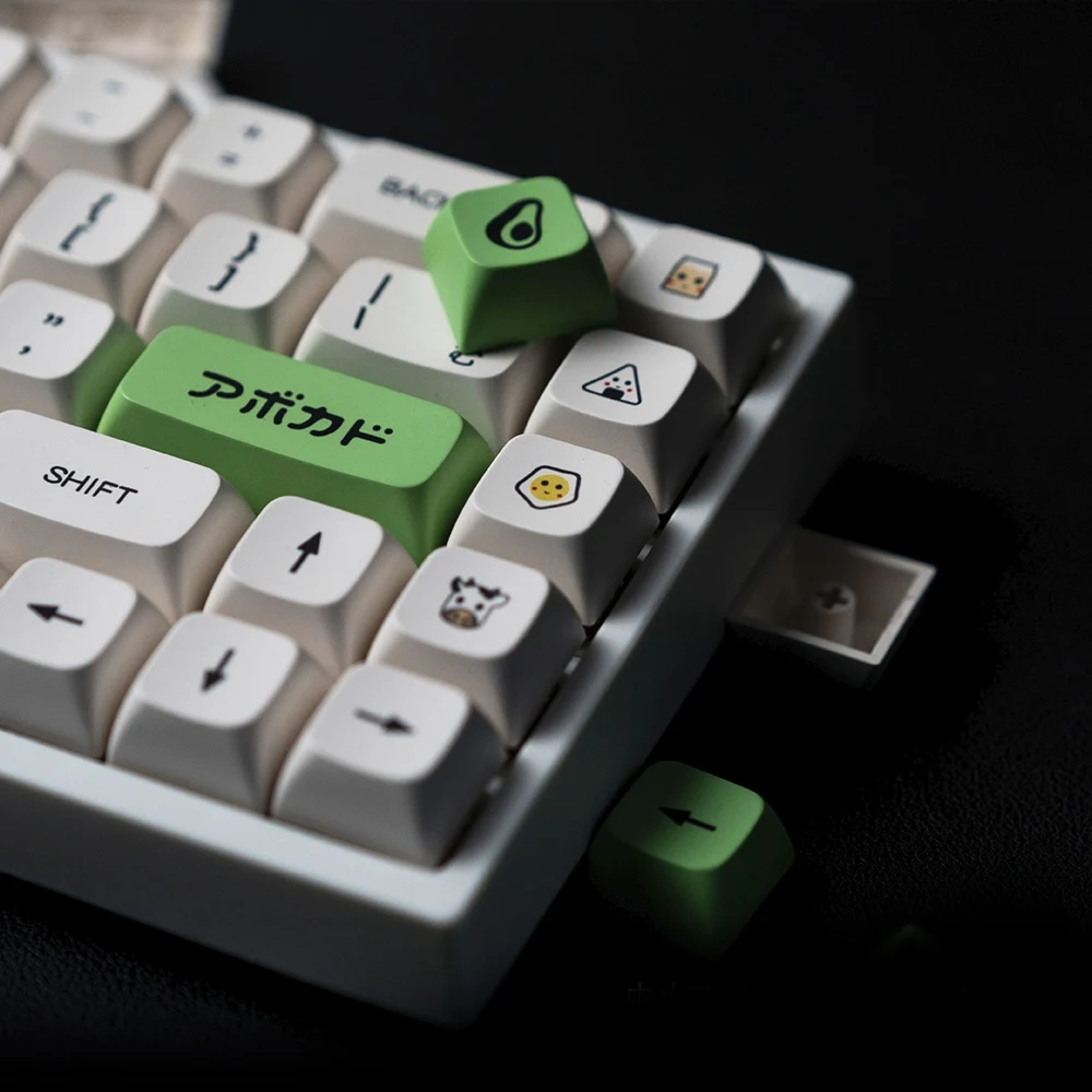 Avocado Keycaps XDA-profiel Japans PBT mechanisch toetsenbord 135-toetsenkap Melkgroen sublimatietoetsenbord