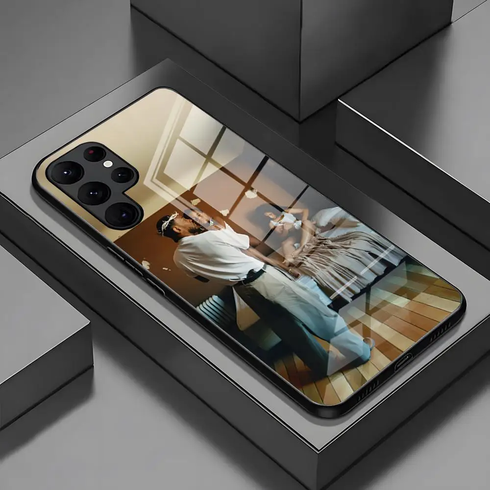 Kendrick Lamar Phone Case For Samsung S24 S23 S21 S20 S22 A24 A34 A54 A53 Note 20 Pro Ultra Plus 2024 Glass Back Cover