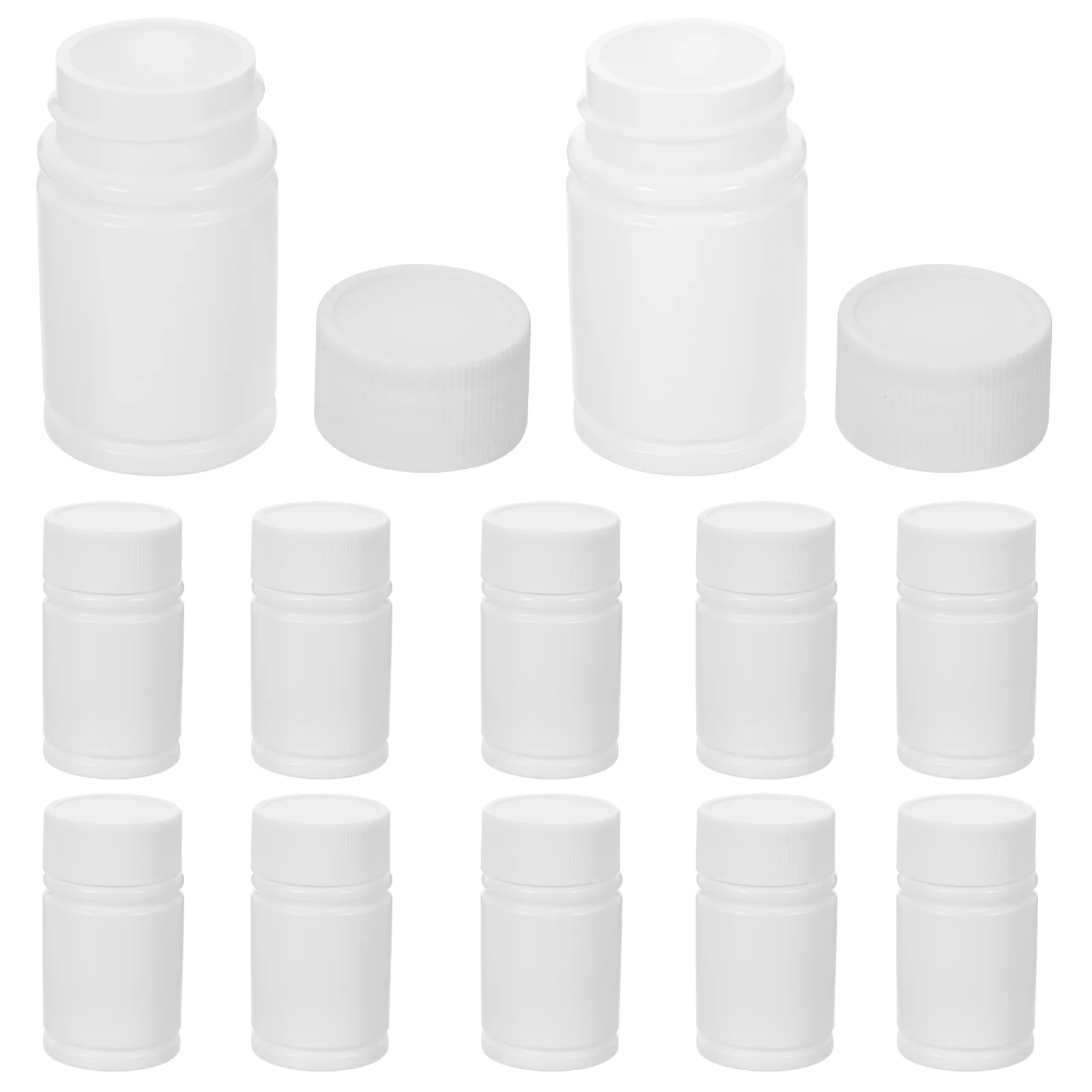 

12 Pcs Vial Empty Pills Medicine Container Bottle Plastic Bottles with Caps Hdpe