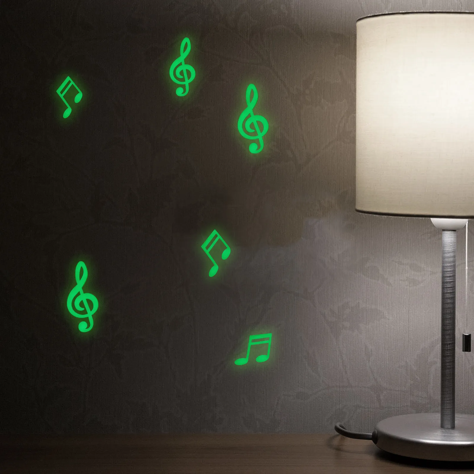 

1Set Luminous Music Note Pattern Wall Decals Waterproof Plastic Removable Wall Stickers for Kid's Room Bedroom Creative