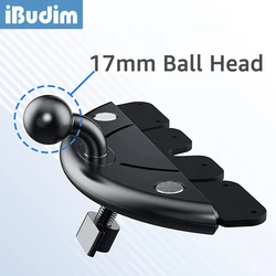 iBudim Universal Car CD Slot Phone Mount Accessories 17mm Ball Head for Car Mobile Phone Holder Stand Car CD Slot Cradle