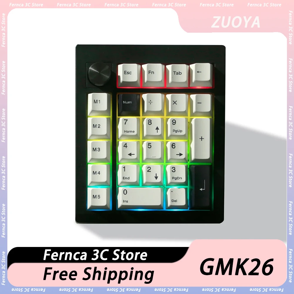 

ZUOYA GMK26 Wireless Mechanical Digital Keyboard Three Mode 17 Key Bluetooth Computer Accessories Custom Mini Keyboard Gift