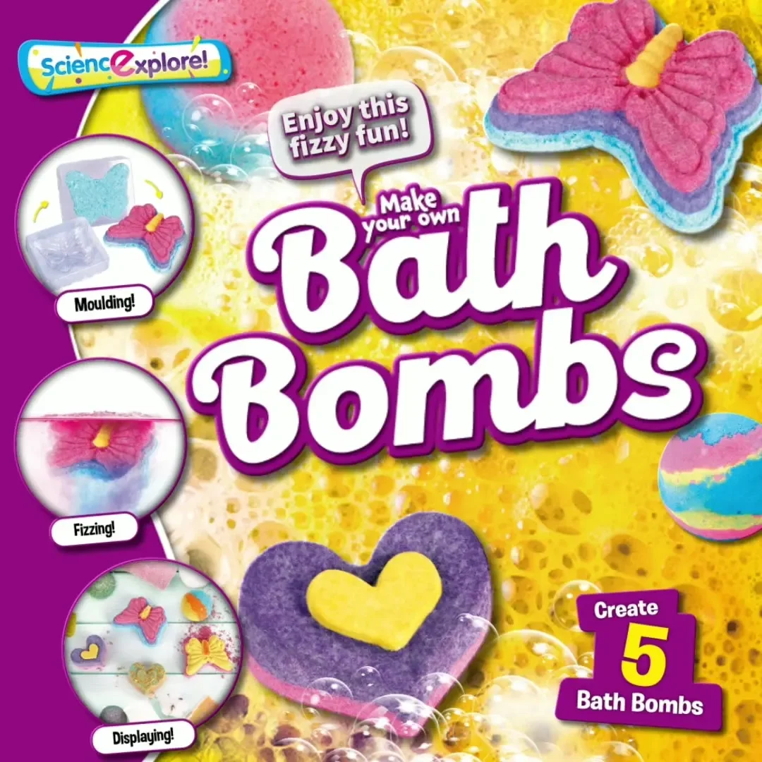 DIY kids experiment handmade Bath Bombs colorful Bath ball Enjoy this fizzy fun Educational puzzl toy set baby best gift