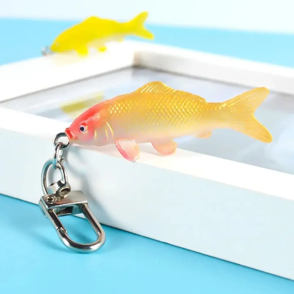 New Cute Fish Keychain Creative Fashion Simulation Lucky Koi Car Bag Pendant Hanging Accessory Souvenir Gift