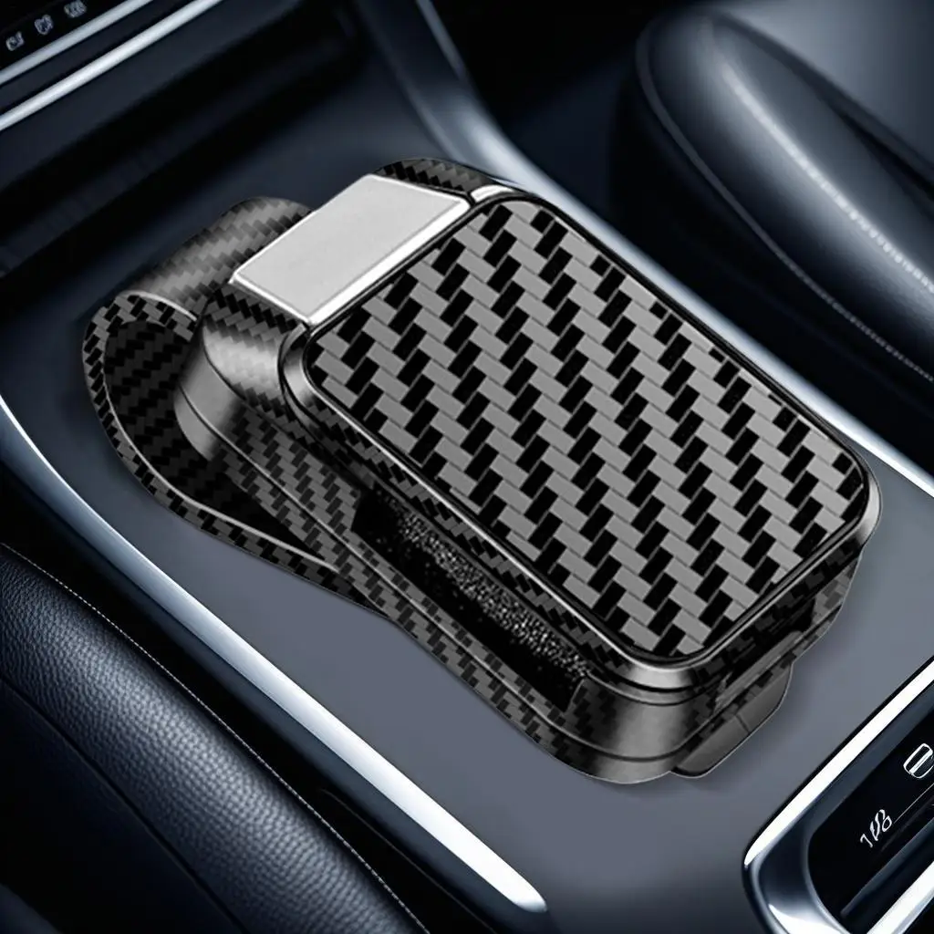 Brillenhalter für Auto, Sonnenblende, Sonnenbrille, Clip, Karte, Tickethalter, Brillenverschluss, Kohlefaser, Sonnenbrillenclip, Schwarz, Silber
