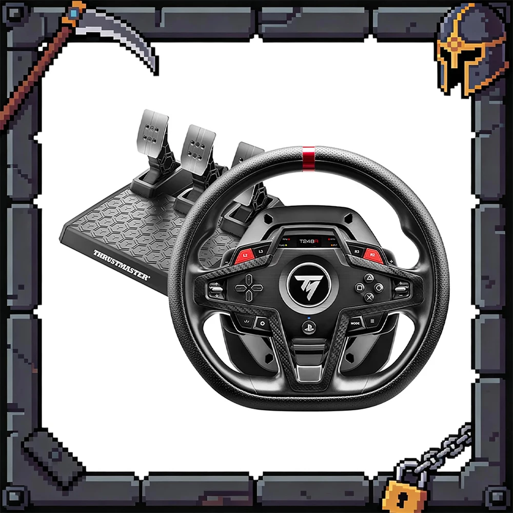 

Симулятор рулевого управления THRUSTMASTER T248R с динамической силовой обратной связью и чувствительным откликом, игровой руль T3PM, педали в комплекте, в подарок