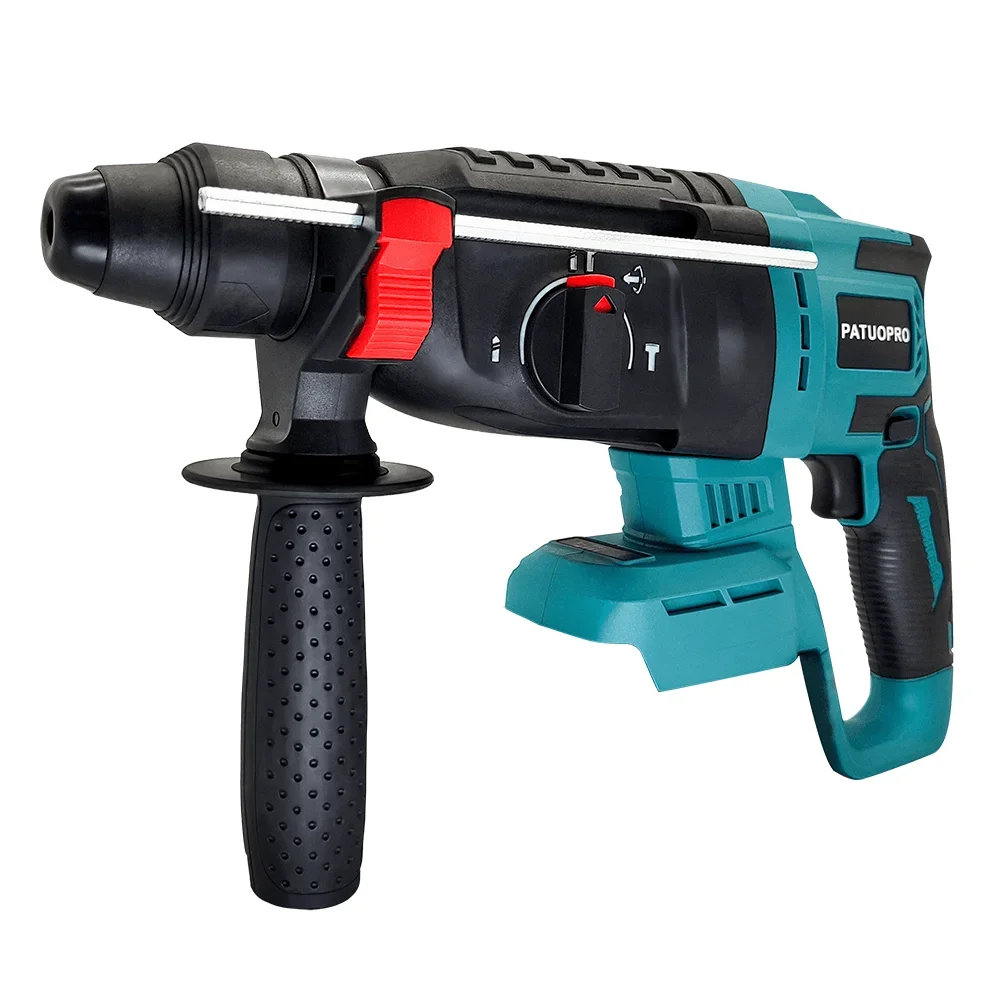 26mm Brushless Electric Hammer Pick Impact Drill Cordless 4-Mode Rotary Power Tools For Makita 18V Battery(No Battery)