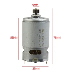 DC RS550 Motor 13 Teeth Replace For BOSCH Cordless Drill Screwdriver GSR GSB GSR120-LI 18V Spare Parts Power Tool Accessories