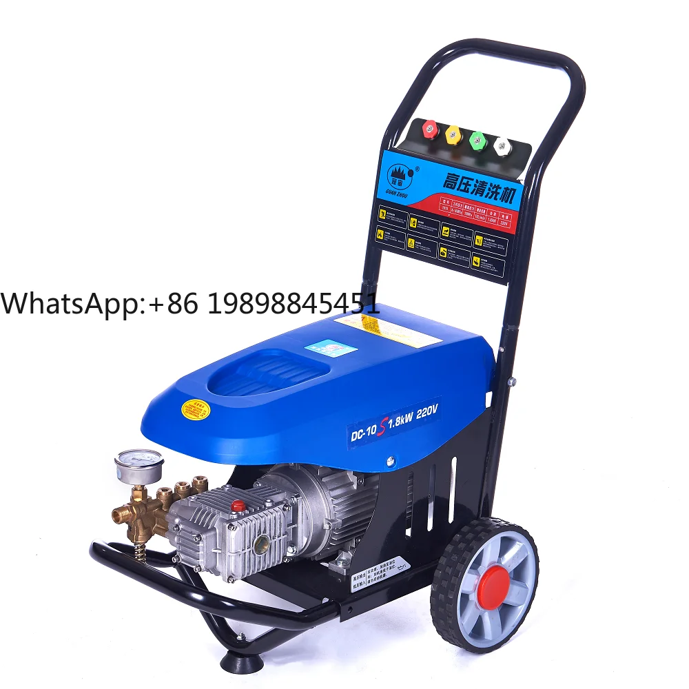 

1010 1.8kw 10L / min 100bar Mobile Electric High Pressure Car Washing Machine Household High Pressure Water Jet Cleaner