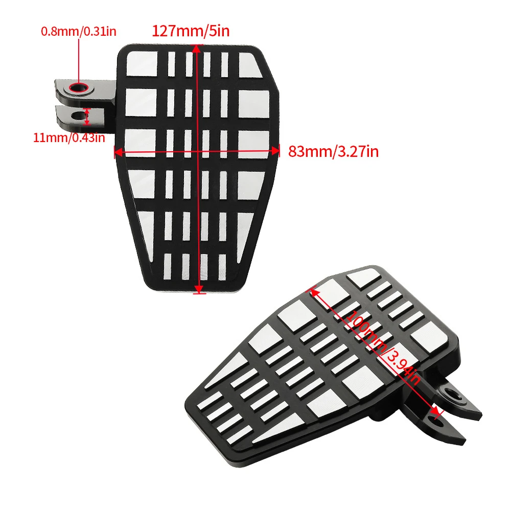 

1set Motorcycle Front Footrests Foot Pegs Wide Pedals For Honda CMX1100 Rebel 1100 2021-2023