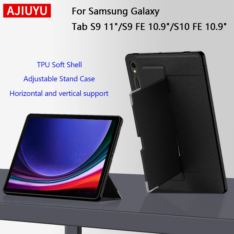 

Чехол AJIUYU для Samsung Galaxy Tab S10 FE S9 FE 10,9 дюймов, чехол-подставка для планшета Tab S9 11 дюймов, задняя крышка для планшета, защитный чехол