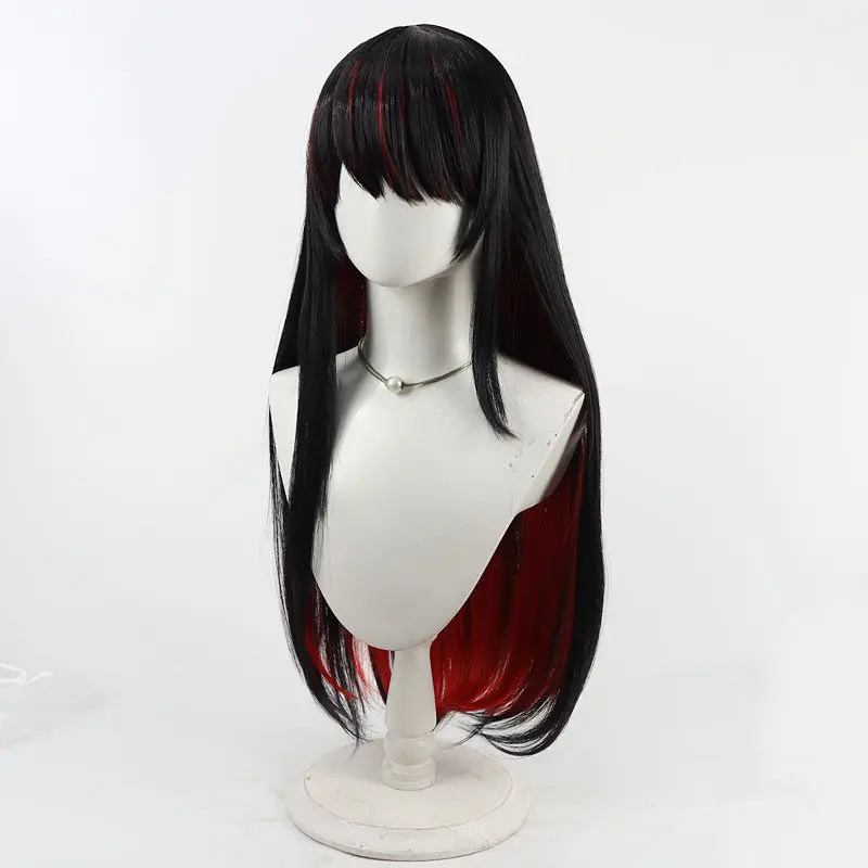 애니메이션 마법 소녀 마녀 재판 니카이도 히로 코스프레 가발 블랙 롱 내열성 합성 머리 할로윈 역할 놀이 파티