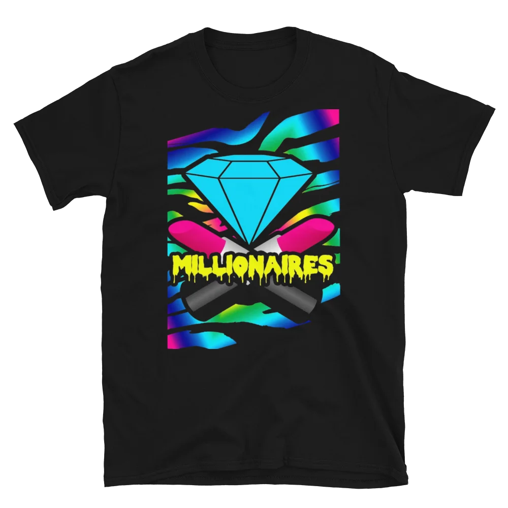 

Millionaires Party Raver Kids Scene Queen Myspace Band T-Shirt
