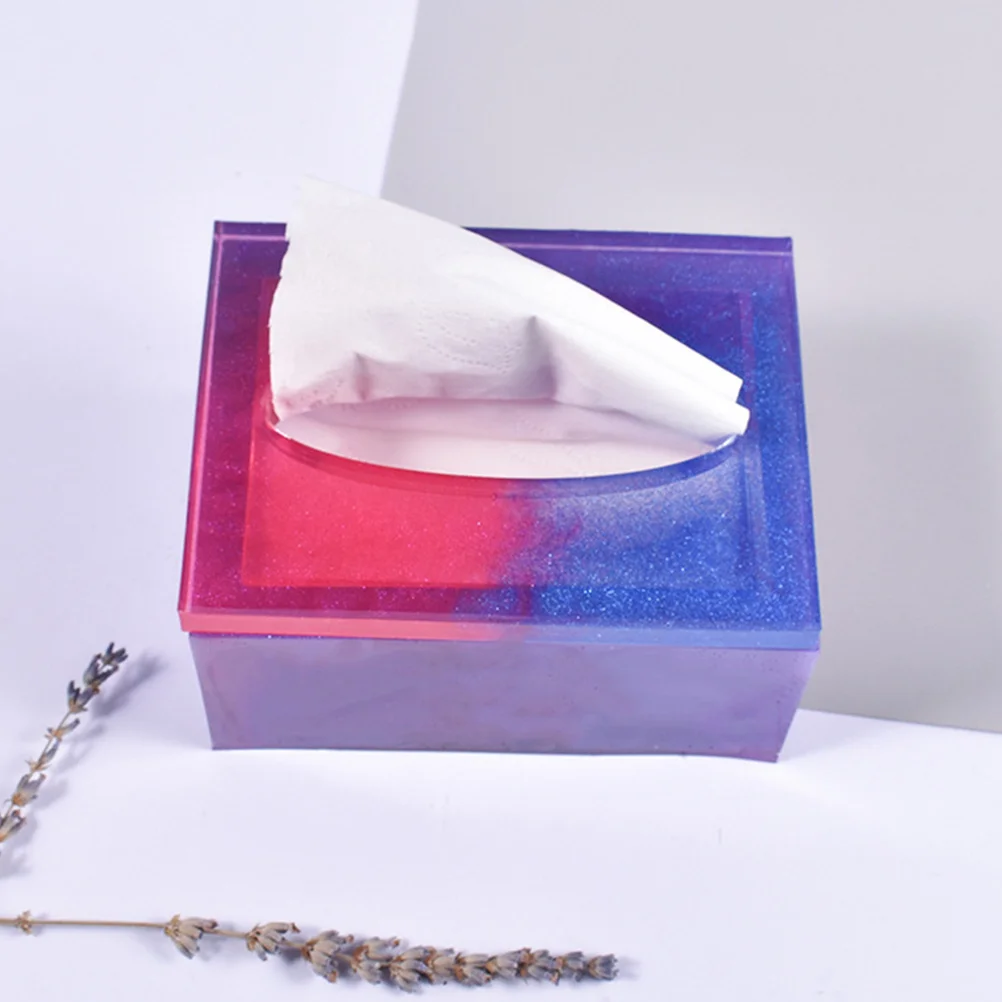1Set Tissue Organizer Mold Practical Modeling Design Suitable Home Mall Office DIY Handicraft Project Tissue Box Mold