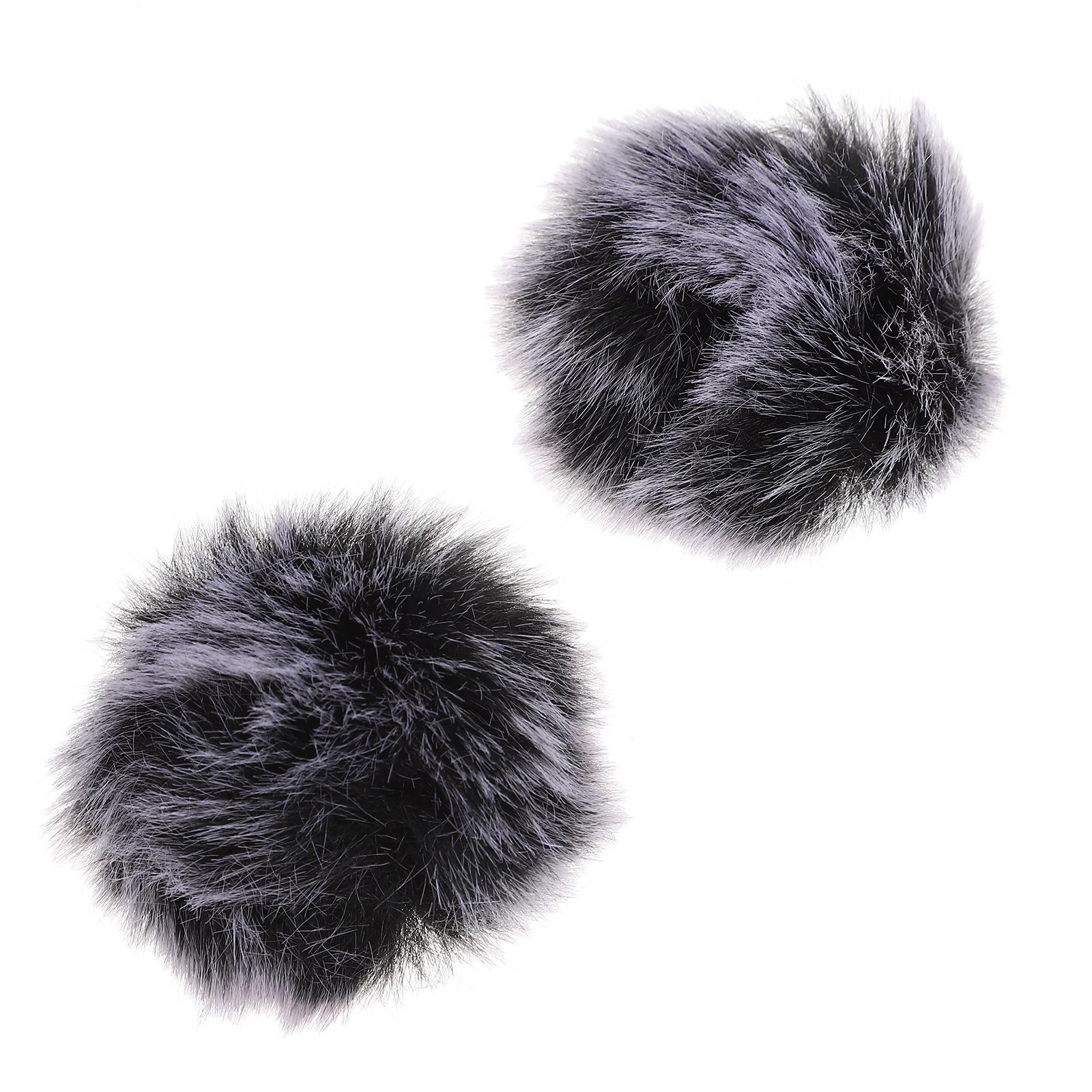 2 Pcs Microphone Windscreen Sleeve Car Anti-splash Cover Artificial Fur Protector Windproof