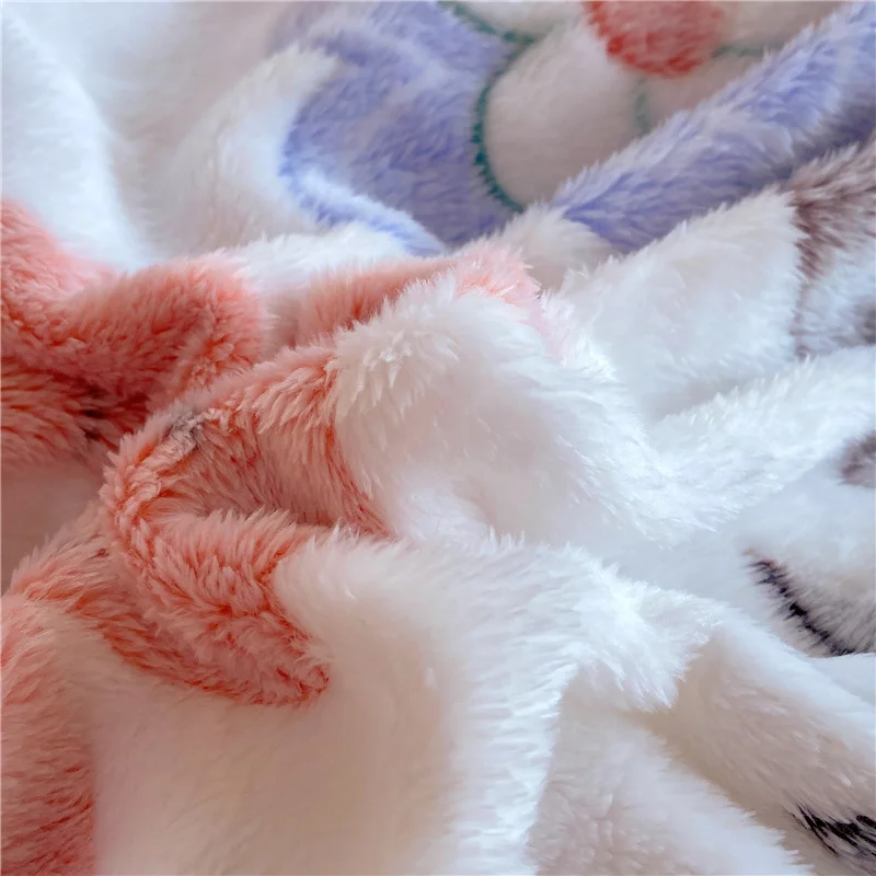 1pc Super Warm Duvet Cover for Winter Coral Fleece housse de couette for Bed Single/Queen/King 이불커버 dekbedovertrek 240x220