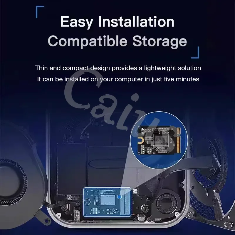 Жесткий диск емкостью 2 ТБ для комплекта SSD Mac Mini M4. Обновление памяти без сварки, непосредственно заменяет, идеальная совместимость для Mac Mini M4.