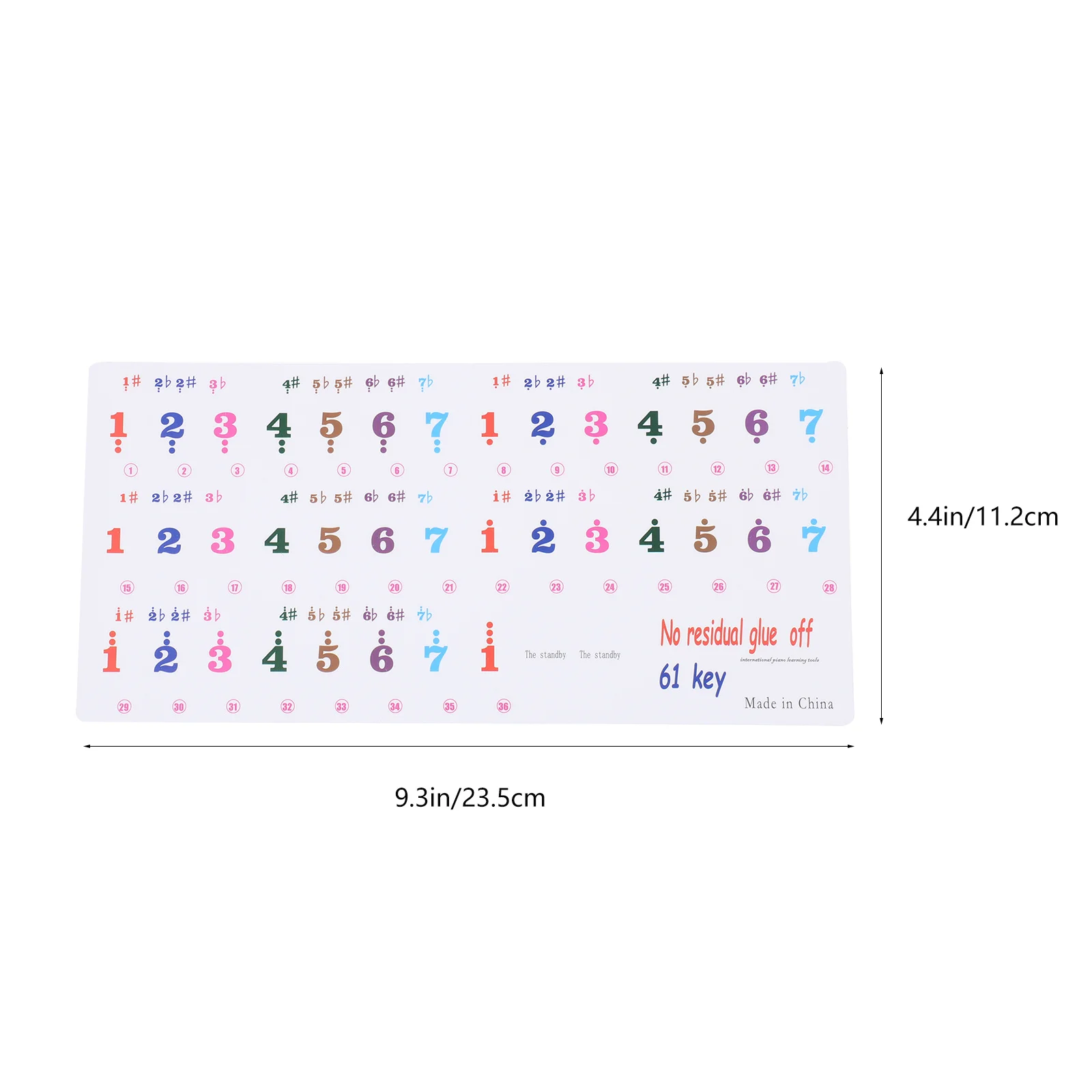 2 قطعة ملصقات لوحة المفاتيح 2 ورقة شارات البيانو للمبتدئين سهلة التطبيق إزالة لا بقايا لوحة المفاتيح الإلكترونية تسمية الموسيقى #4