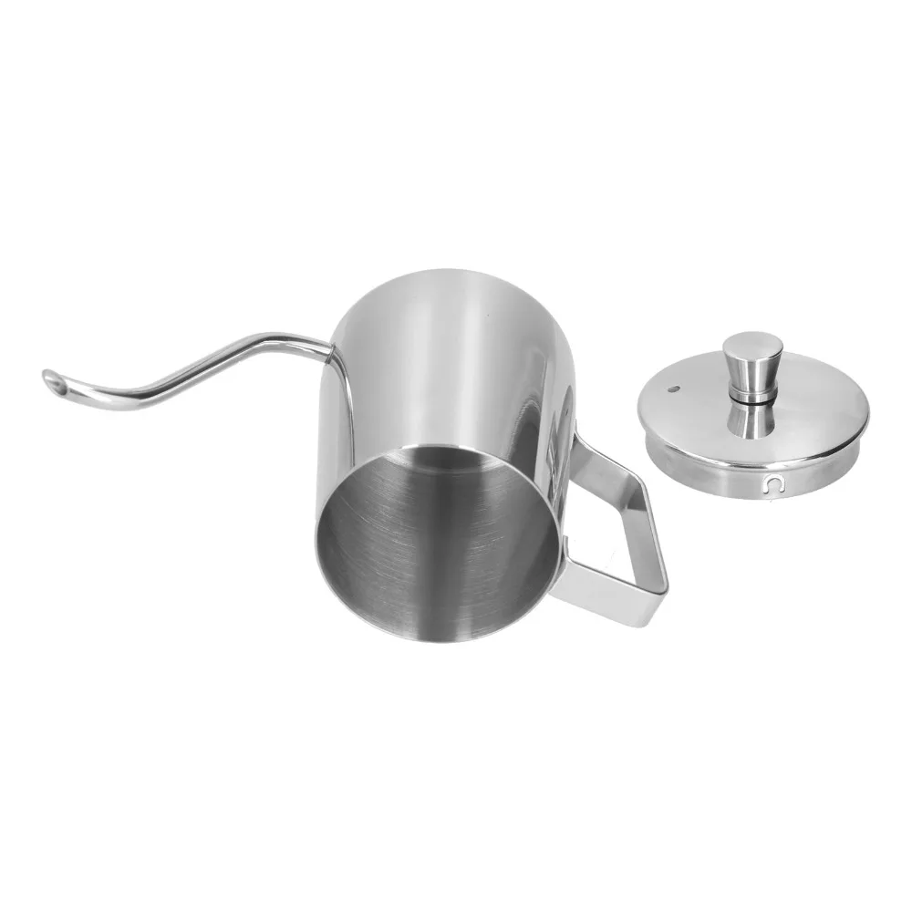 

304 Stainless Steel PTFE Coffee Kettle Scratch Resistance 350ml Capacity Pour Over Coffee Pot Flow Control With Lid