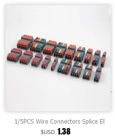 1 Stück eins in mehreren aus Klemmen block Anschluss dose Serie Kabel elektrische Steck verbinder Plug-in spleißbare Splitter Führungs schiene – Detail 7
