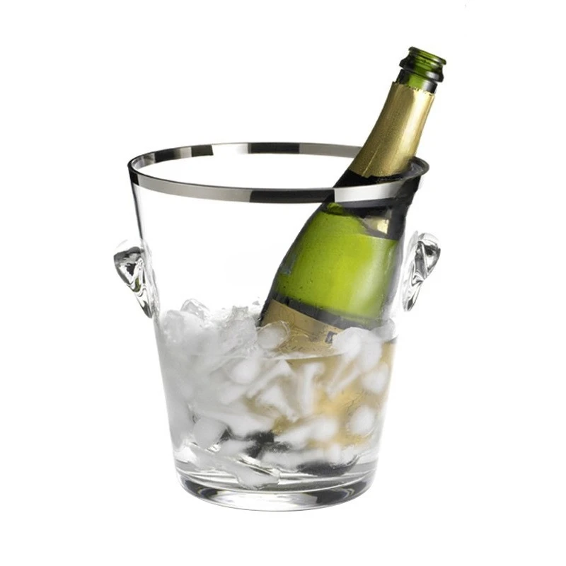Imported binaural champagne ice bucket glass ice bucket, party cooling ice bucket large 5