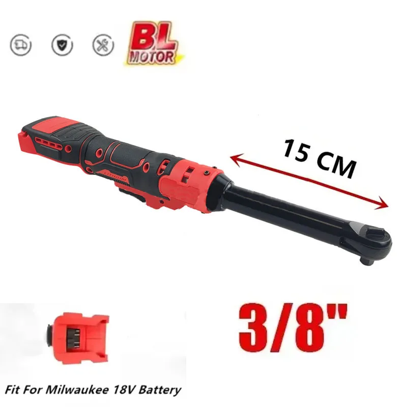 For Milwaukee 18V Battery Electric Ratchet Wrench 3/8
