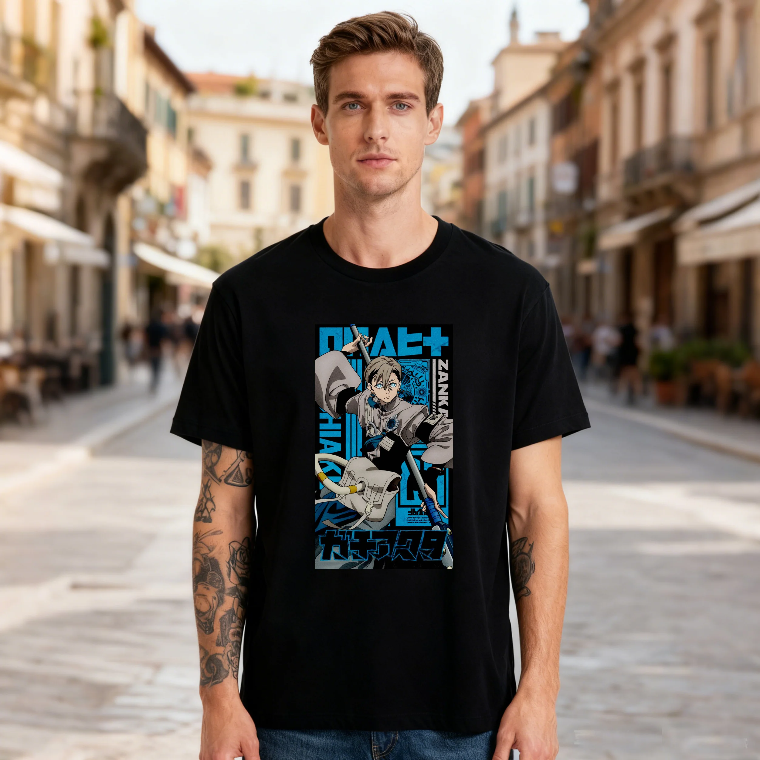 

2025 модная футболка в стиле аниме Gachiakuta ZANKA, хлопковая винтажная футболка с круглым вырезом в стиле хип-хоп для мужчин и женщин, уличная одежда, футболки с коротким рукавом