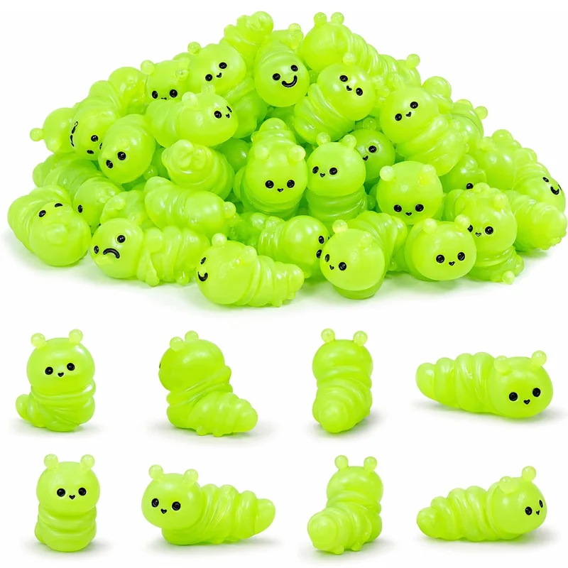 10/20Pcs Mini Resin Animals Caterpillars, Miniature Resin Animals Bulk Figures, Home Fairy Garden Micro Landscape Accessories