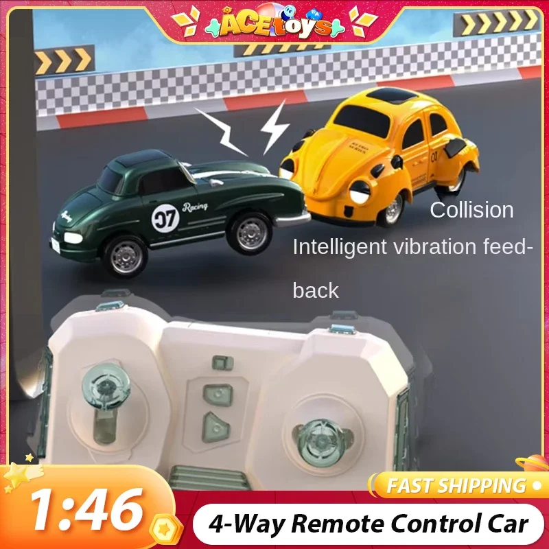 

4-way Remote Control Car Mini With Light And Music Wireless 1:46 WIth Charging Port Sturdy Multifunctional Electric Car