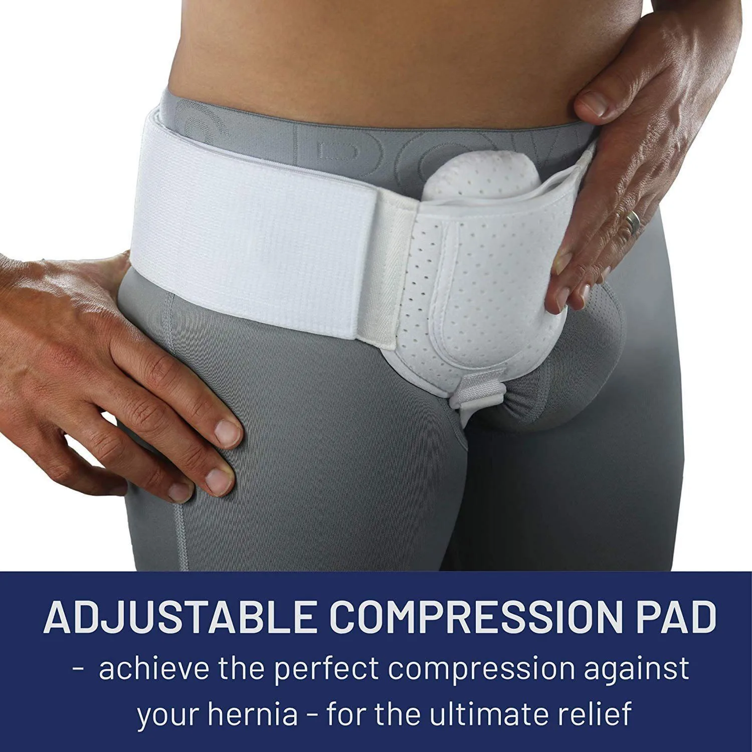 Protector de Hernia ajustable para hombres, cinturón de Hernia Inguinal, lado izquierdo o derecho, poscirugía, braguero de soporte, ingle, correa de