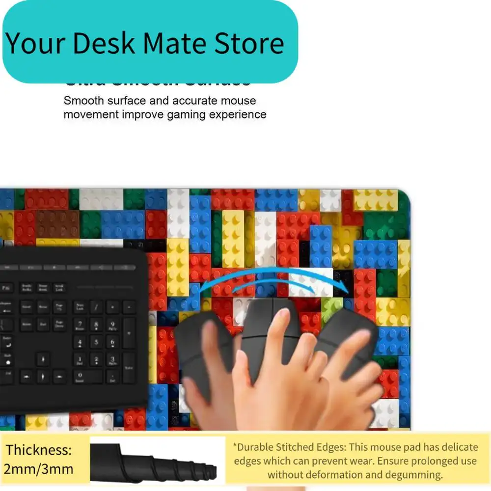Large Mouse Pad Design-Legos D - Gaming Keyboard Brand avis et prix