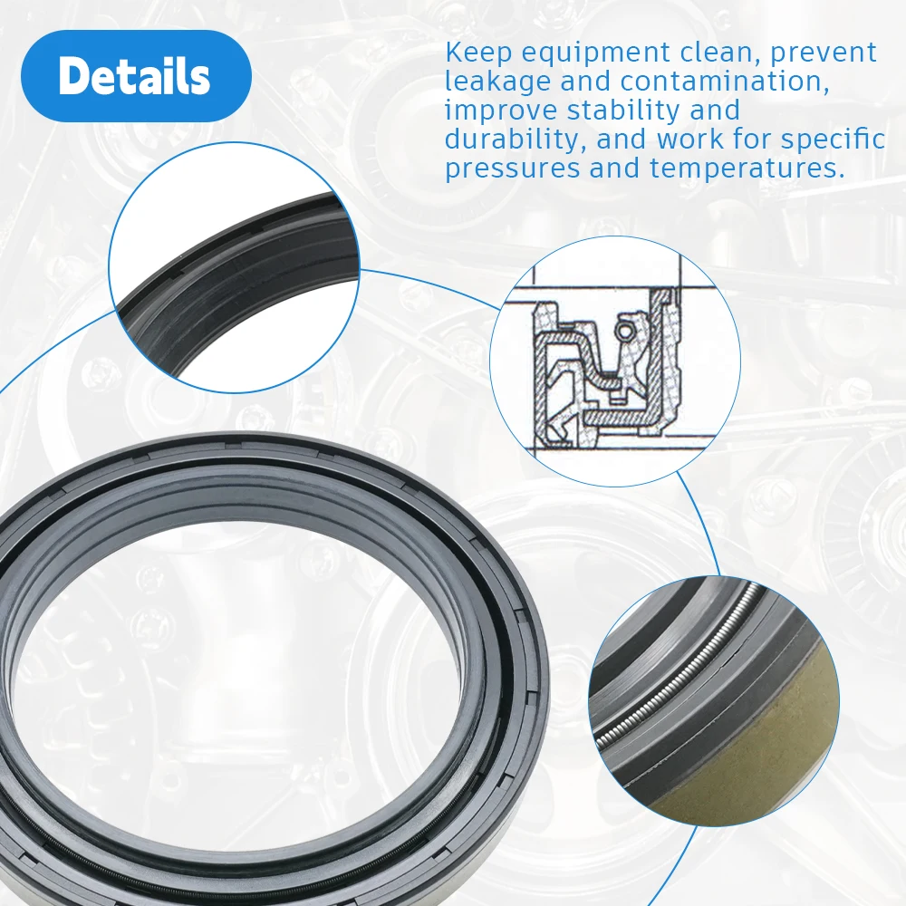 DMHUI 12018907B Drive Axle Oil Seal 66.15x91x12.5/14mm RWDR CASSETTE-3 Type NBR Rubber AL81843 0734309330 Hub Shaft Seals