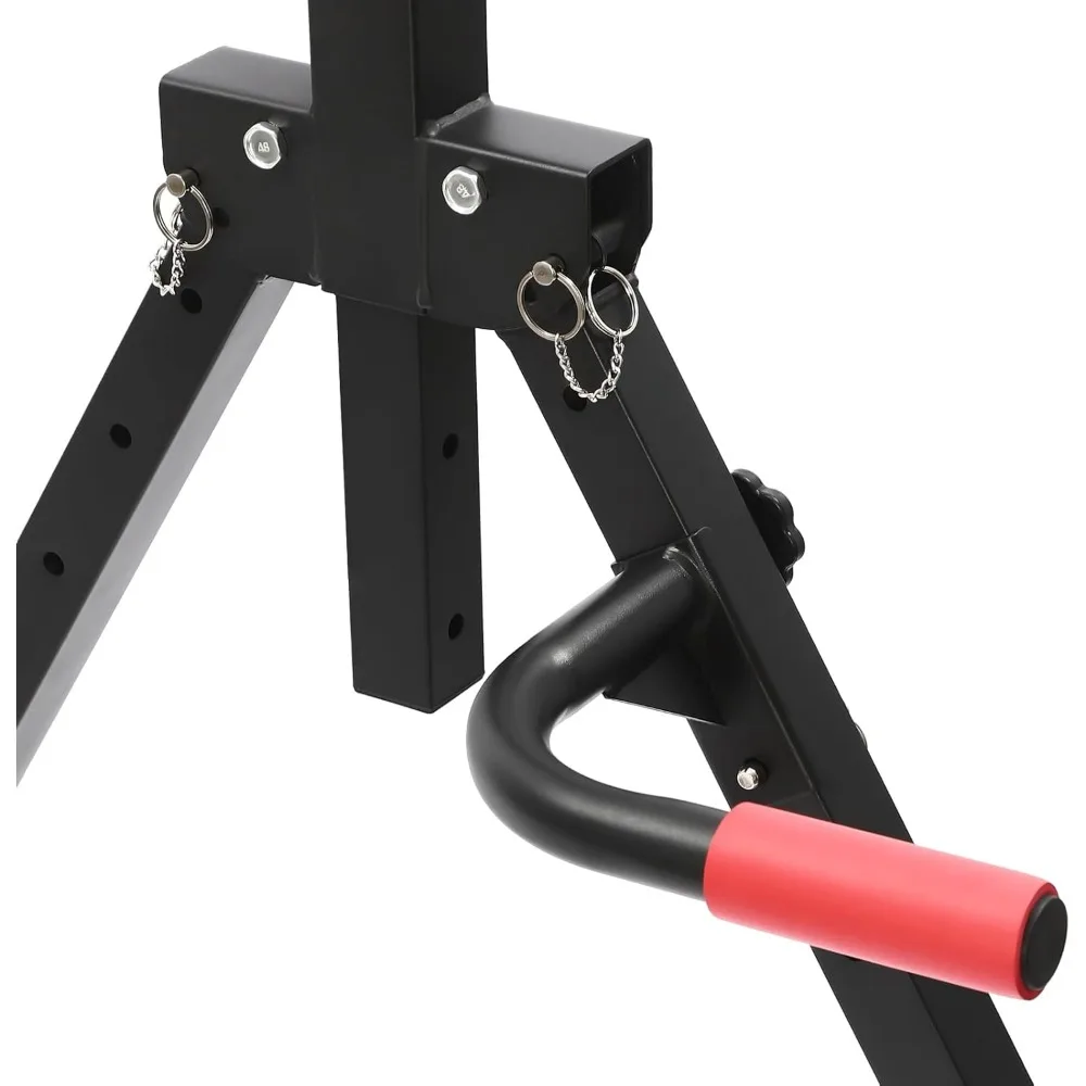 Pembangkit Listrik Lipat Pull-Up Bar Berdiri Bebas Triangular Power Tower Dip Station untuk Pull-Up Bar Push-Up Perut