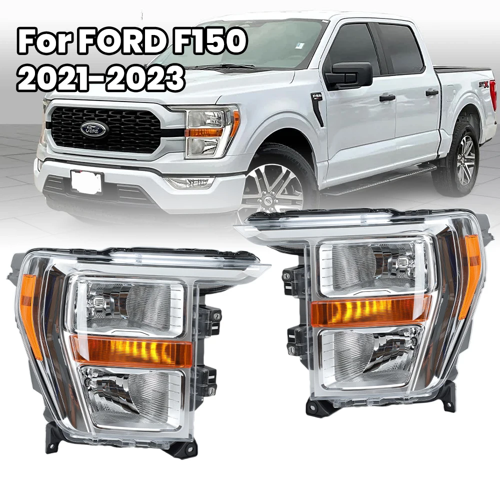 Headlights For Ford F150 2021 2022 2023 F-150 headlamp Daytime Running Lights Running halogen Headlight Assembly Car Styling