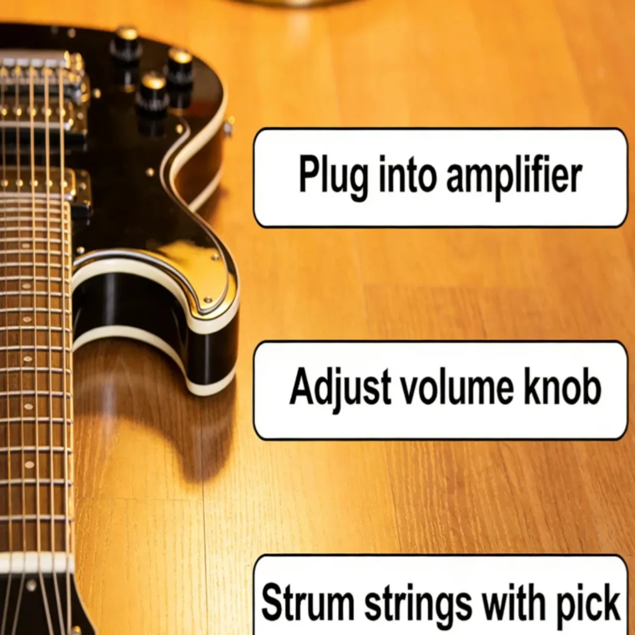 Gold Sparkle P90 Pickup Gold Tuners Mahogany Body LPGUI Electric Guitar HH Pickup Cutaway Body Rosewood Fingerboard view 5