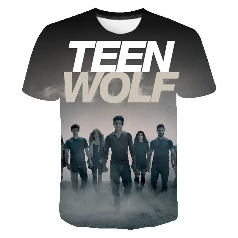 American TV Series Teen Wolf 3D Printed T-shirt Men Fashion Summer Casual Short Sleeve Unisex Hip Hop Streetwear Oversized Tops