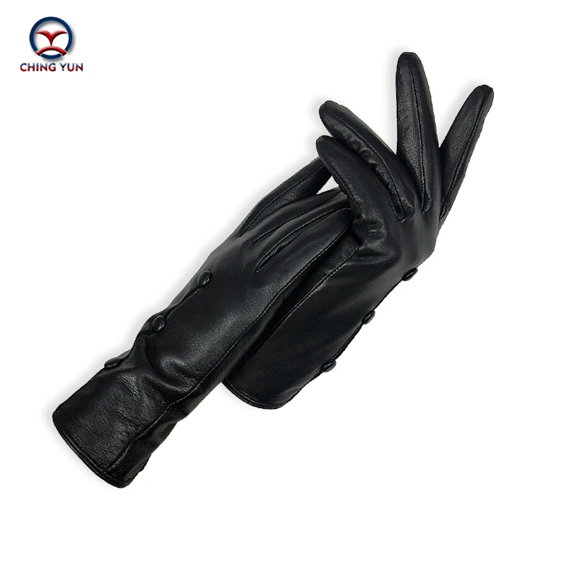 Winter Women's Fashionable Thickened Short Style Split Finger Sheepskin Gloves Warm Stylish Ladies' Handwear for Cold Weather