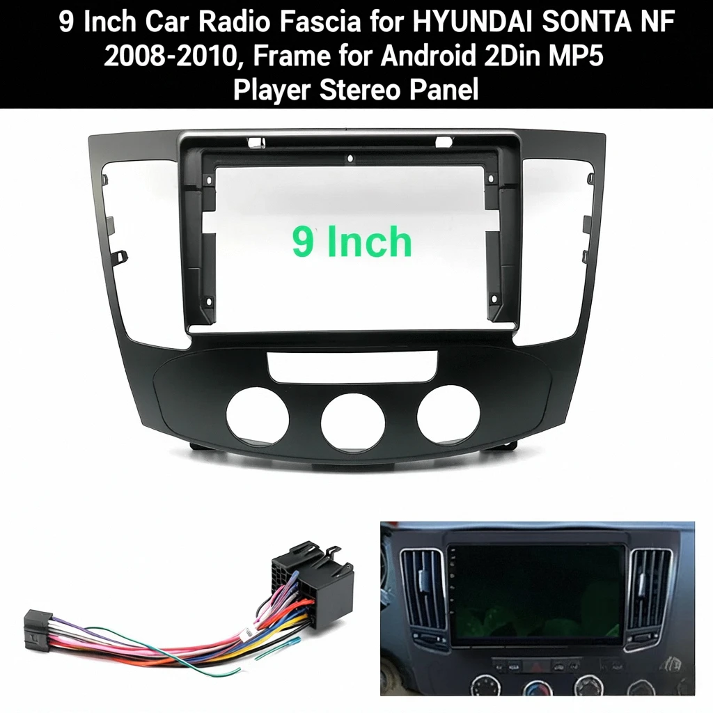 

9-дюймовый автомобильный радиоприемник для HYUNDAI SONATA NF 2008-2010, рамка для Android 2Din MP5-плеер, стереопанель