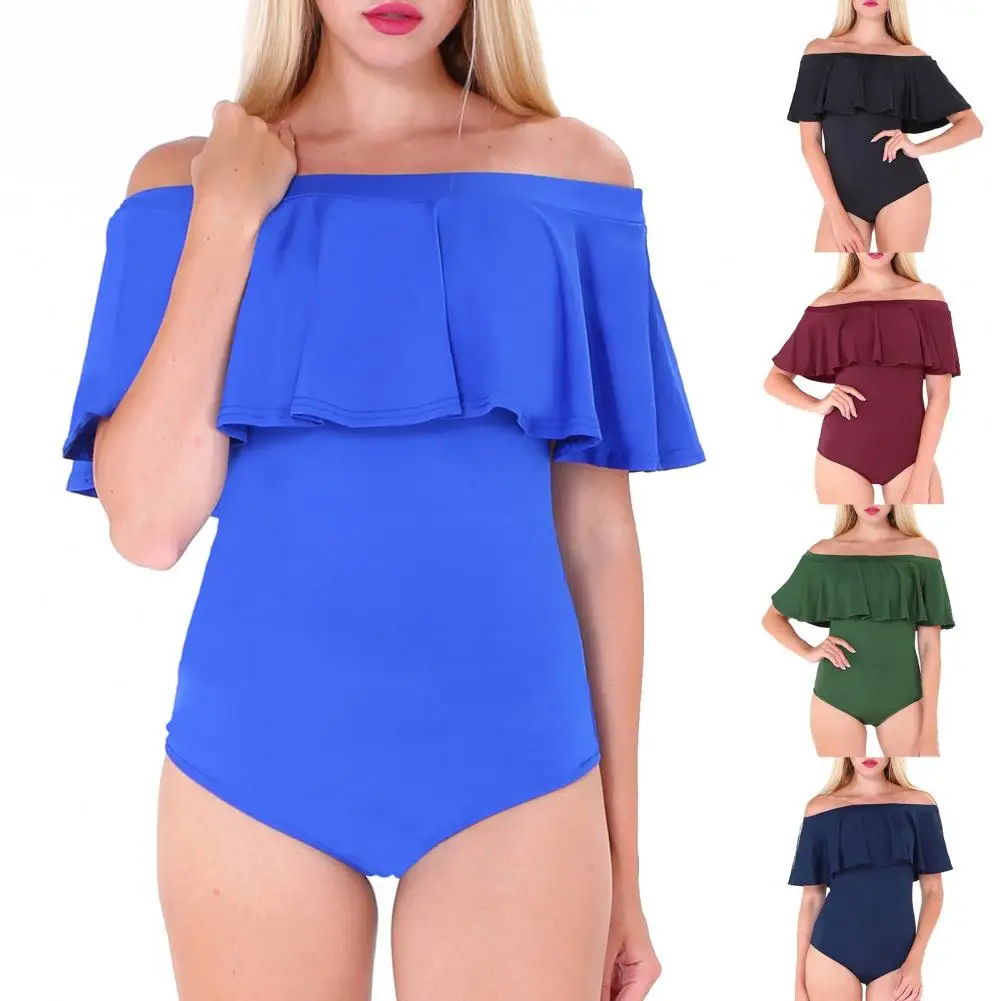 Traje de baño Popular para mujer, Bikini ajustado de Color puro, Bikini ajustado