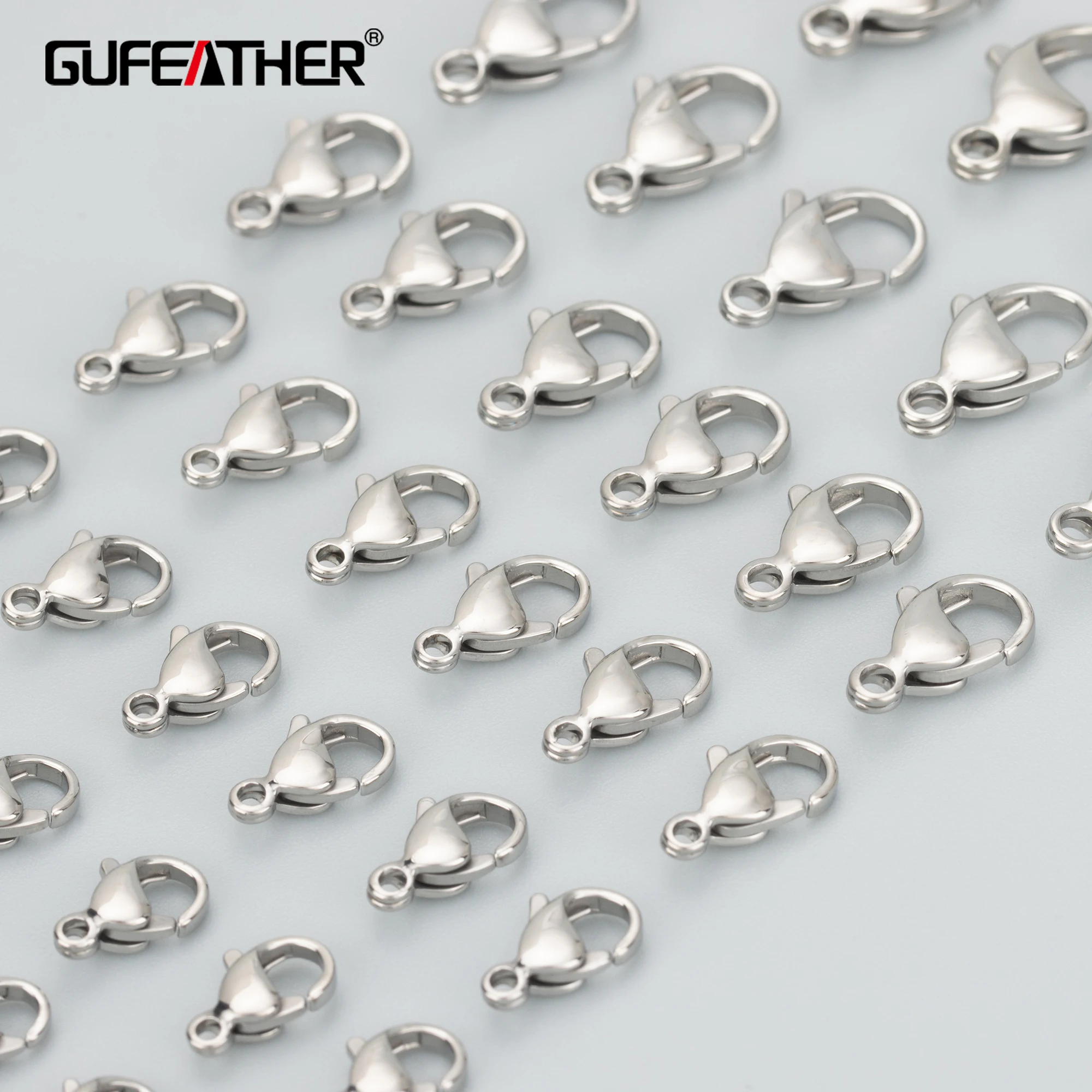 

GUFEATHER MB83,jewelry accessories,pass REACH,nickel free,stainless steel,jewelry making findings,clasp hooks,10pcs/lot