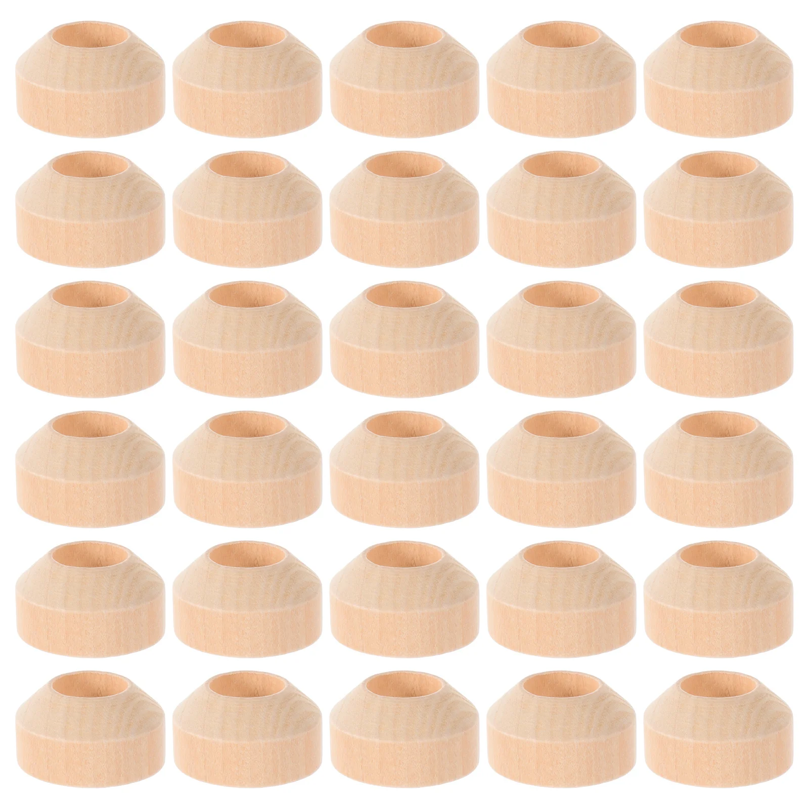 

50Pcs Wooden Peg Holder Bases Unfinished Round Stands for Painting Decorating DIY Craft Projects Stable Display Mounts