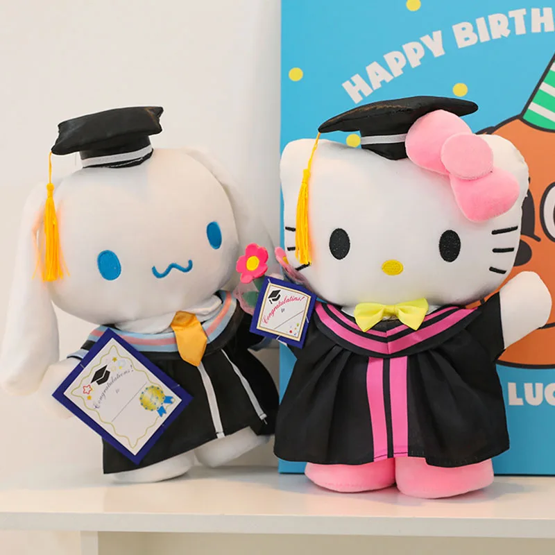 35/25cm Anime Plush Cartoon Graduation Plushies Doll Kawaii Soft Stuffed Graduation Gifts for Boys and Girls