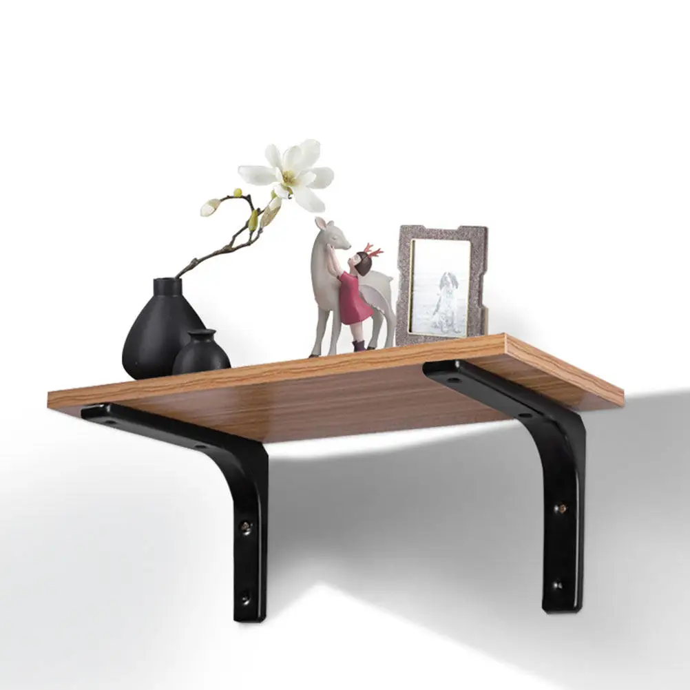 

2Sets Robust Wall Mounted Shelf Bracket Floating Brace Support for Home Office Kitchen Garage Shelf Support Bookshelf