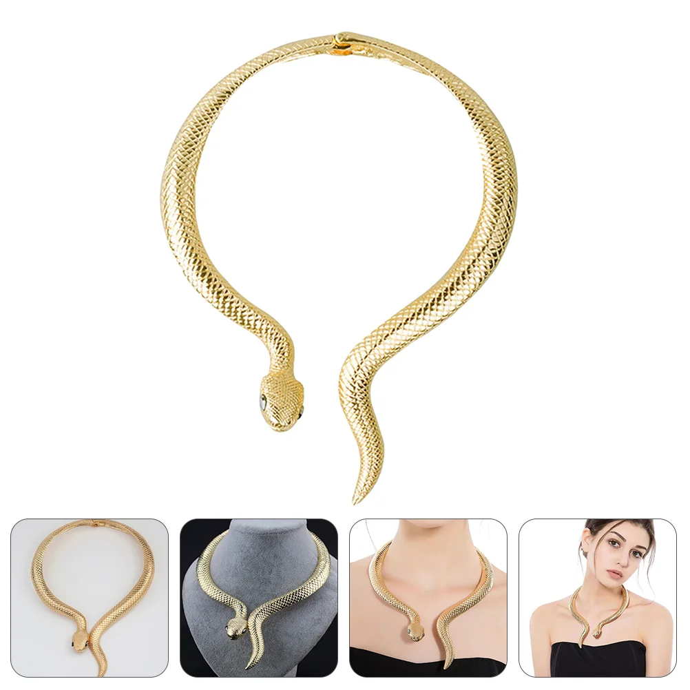 Collar Exaggerated Snake Necklace Women\'s Necklaces Hair Accessories Alloy Jewelry Decors