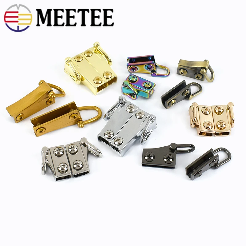 2/4/10pairs Meetee Fashion Handbag Strap Side Clip Metal Buckles Bag Chain Connector Clasp Snap Hooks DIY Accessories F1-25