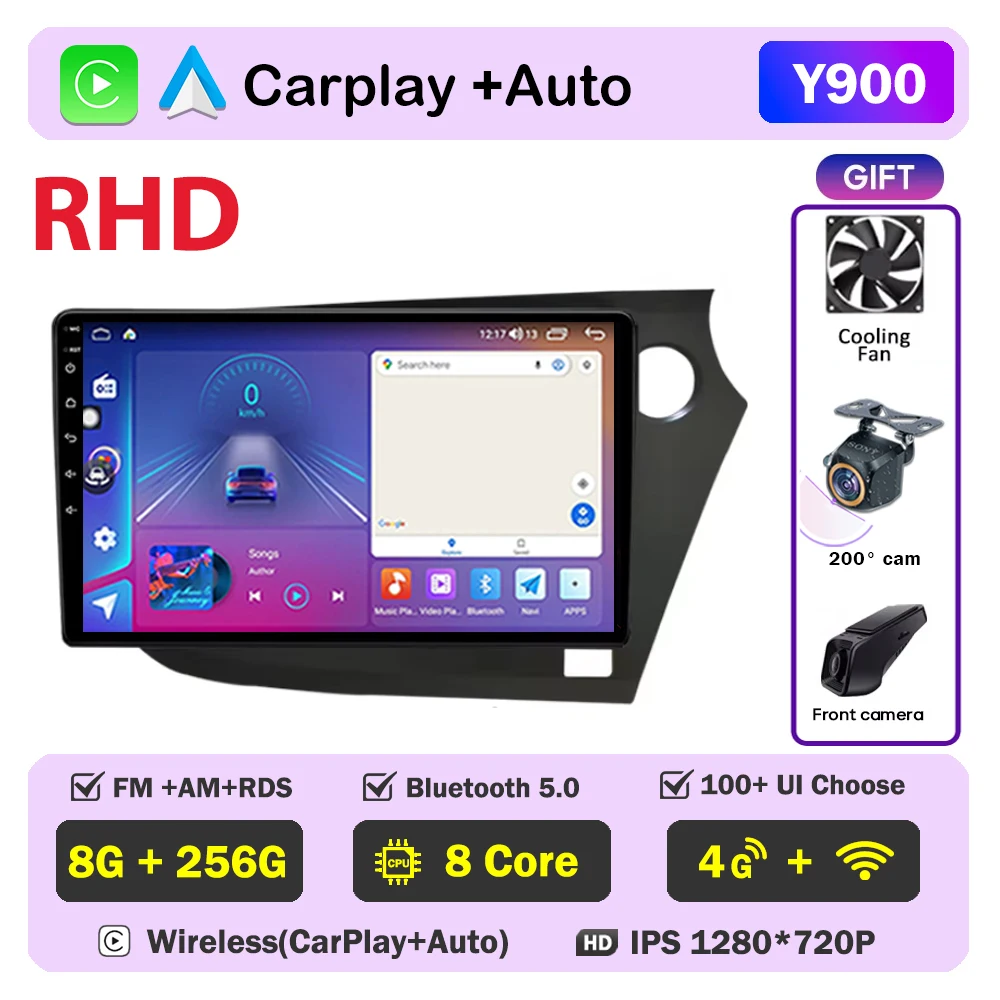 Autoradio Android Navigatie Voor Honda Insight 2009 2010 2011-2014 Multimedia Video Player Head Unit Geen 2din DVD QLED scherm