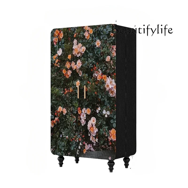 

11Opposite door solid wood hanging wardrobe custom living room bedroom bedside storage locker